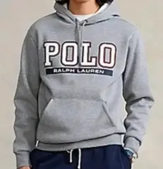 新モデルラベル ) ポロ ラルフローレン グレー フーディー XS サイズ