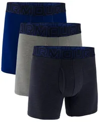 アンダーアーマー メンズ アンダーウェア ボクサーパンツ Under Armour Mens Performance Solid 6 Boxer Briefs 3pack Midnight Navyのサムネイル