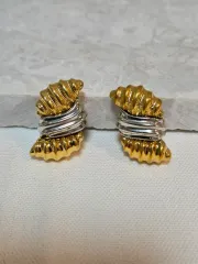 18k金メッキ アンティーク クリップ型 イヤリング