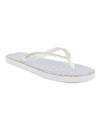 ジューシークチュール レディース シューズ サンダル Juicy Couture Womens Surprise 2 Embellished Flip Flop Sandals WhiteSilverのサムネイル