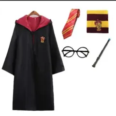 ハリーポッター グリフィンドール コスチューム セット 出品 (メガネ スカーフ 杖 ネクタイ 含む