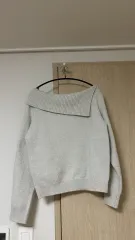 アシンメトリー オフショルダー ニット