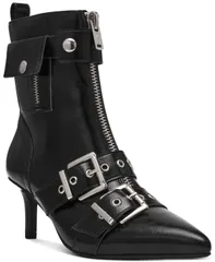 ワイルド ペアー レディース シューズ ブーツ・レインブーツ Wild Pair Moonbeam Buckle Booties Black Crinkle ブラック