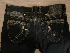 d i a ダイア ブラック デニム レオパード 姉ギャル ジーン