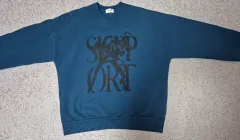 ブルー 起毛 スウェット(状態非常に良好)