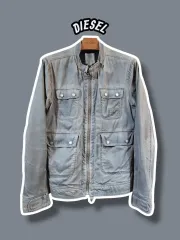 S/ DIESEL ディーゼル ピグメント ウォッシュド マルチポケット バイカー ジャケット /0220