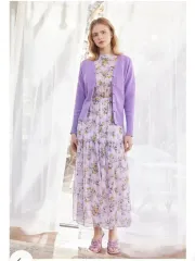 1回着用) cacharel 春に華やかなカーディガン