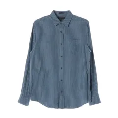 バナナリパブリック ヴィンテージ ブルー COLOR ストライプ シャツ M