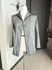 テレグラフ(TELEGRAPH) シルバー グレー テクスチャ ジャケット