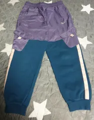 ナイキ コットン バイカラー ウーブン カーゴ ジョガーパンツ パープル (28)