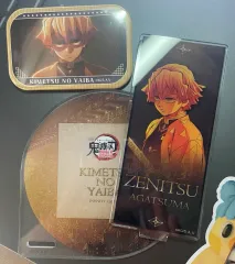 グッズ付き 鬼滅の刃 無限城 我妻 善逸 アクリルスタンド コースター + バッジ