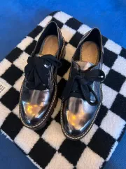 ZARA ウィメンズ メタリック レースアップ シューズ