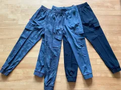 春新商品> ナイロン素材 カーゴジョガーパンツ (薄く伸縮性良いです)