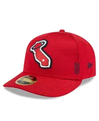 ニューエラ メンズ アクセサリー 帽子 New Era Mens Red Los Angeles Angels 2024 Clubhouse Low Profile 59FIFTY Fitted Hat Red レッド