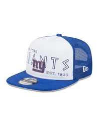 ニューエラ メンズ アクセサリー 帽子 New Era Mens White Royal New York Giants Banger 9FIFTY Trucker Snapback Hat White Royal ホワイト