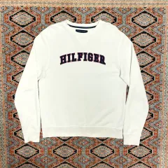 Tommy Hilfiger トミーヒルフィガー スウェット 文字ロゴ 白 メンズ S