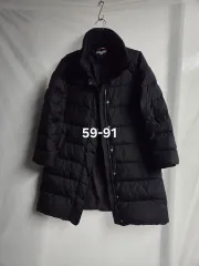 トミーヒルフィガー ブラック ロング ダウン コート 59-91