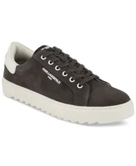 カール ラガーフェルド メンズ シューズ スニーカー スエード ロゴ KARL LAGERFELD PARIS Mens Suede PlainToe with Side White Logo Bitのサムネイル