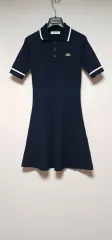 ラコステ LACOSTE ネイビー 半袖 ニット ONE PIECE ワンピース 38号 55まで