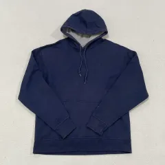 USA(L) チャンピオン ネイビー コットン ブレンド フーディー Tシャツ 0224-1