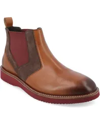 トーマスアンドバイン メンズ シューズ ブーツ・レインブーツ チェルシーブーツ チェルシー Thomas Vine Mens Ventura Tru Comfort Foam Plain Toe Chelsea Boots Cognac