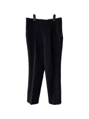 66)ウエスト後ろゴム ブラック バギーパンツ