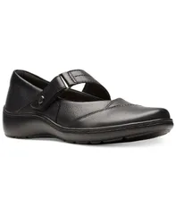 クラークス レディース シューズ パンプス Clarks Womens Cora Gemary Jane Flats Black Leat ブラック