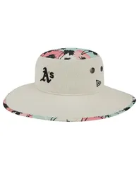 ニューエラ メンズ アクセサリー 帽子 New Era Mens Natural Oakland Athletics Retro Beachin Bucket Hat Natural