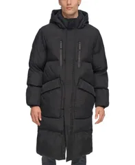ダナ キャラン ニューヨーク メンズ アウター ジャケット・ブルゾン キルティング パーカー DKNY Mens Quilted Hooded Duffle Parka Black ブラックのサムネイル