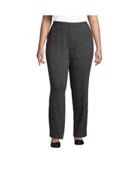ランズエンド レディース ボトムス カジュアルパンツ プラスサイズ パンツ ニット Lands End Plus Size Sport Knit High Rise Pants Dark charcoal heather チャコール