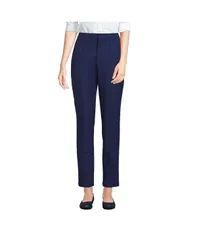 ランズエンド レディース ボトムス カジュアルパンツ プチ パンツ アンクル Lands End Petite High Rise Bi Stretch Pintuck Pencil Ankle Pants Deep sea navy ネイビー
