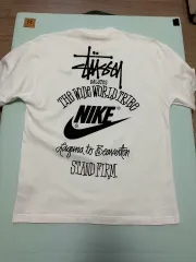 ナイキ×ステューシー Tシャツ 白 M(US)