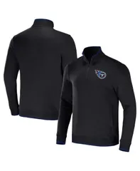 ファナティクス メンズ アウター パーカー・スウェット ロゴ Fanatics Mens NFL x Darius Rucker Collection by Black Tennessee Titans Logo QuarterZip Top Black ブラ