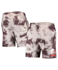 ニューエラ メンズ ボトムス ハーフパンツ・ショーツ ショートパンツ New Era Mens Brown Cleveland Browns TieDye Shorts Brown ブラウンのサムネイル