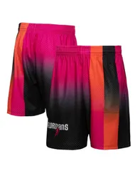 ミッチェルネス メンズ ボトムス ハーフパンツ・ショーツ ショートパンツ Mitchell Ness Mens Pink Black Miami Heat 200506 Hardwood Classiのサムネイル