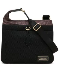 カルバンクライン レディース バッグ ショルダーバッグ ナイロン メッシュ Calvin Klein Jessie Mesh Pocket Nylon Crossbody Brown Khk ブラウン