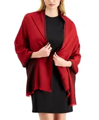 カルバンクライン レディース アクセサリー マフラー・ストール・スカーフ Calvin Klein Womens Lightweight Metallic Evening Wrap Rouge Red レッド