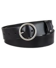 リーバイス レディース アクセサリー ベルト レザー Levis Womens Circular Center Bar Buckle Leather Belt Black ブラック