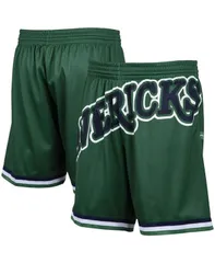 ミッチェルネス メンズ ボトムス ハーフパンツ・ショーツ ショートパンツ Mitchell Ness Mens Green Dallas Mavericks Hardwood Classics Bigのサムネイル