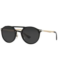 ペルソル メンズ アクセサリー サングラス・アイウェア Persol Unisex Polarized Sunglasses PO3264S 50 Black GoldTone ブラックのサムネイル