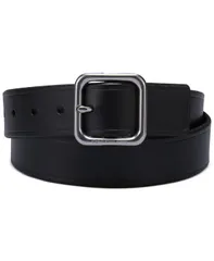 カルバンクライン レディース アクセサリー ベルト レザー Calvin Klein Women s Square Center Bar Buckle Casual Leather Belt Blacのサムネイル