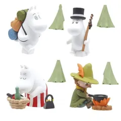 タカラトミーアーツ MOOMIN ムーミン谷でキャンプマスコット(再販) × 全4種セット フルコンプ ガチャガチャ カプセルトイ 