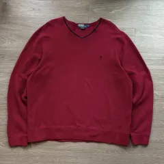 POLO RALPH LAUREN ポロラルフローレン ヴィンテージ コットン Vネック スウェットシャツ