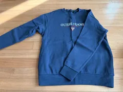 新品) GUESS ゲス 起毛 スウェット ネイビー L