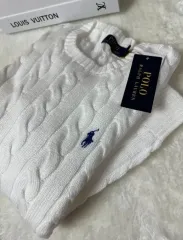 ポロ ラルフローレン ケーブル ニット 白