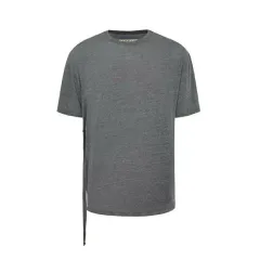 1990boy サイドスリット 半袖 Tシャツ グレー オーバーサイズ