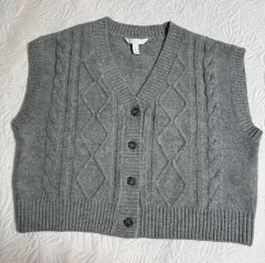 H&M ケーブル編み ベスト L