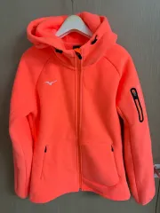 ミズノ オレンジ色 フリース ジップアップ S(85)