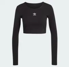 アディダス エッセンシャルズ リブ クロップド Tシャツ L