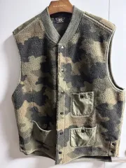 RRLフリースウールカモベスト Lサイズ